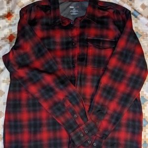 Swiss Tech polyester button up flannel